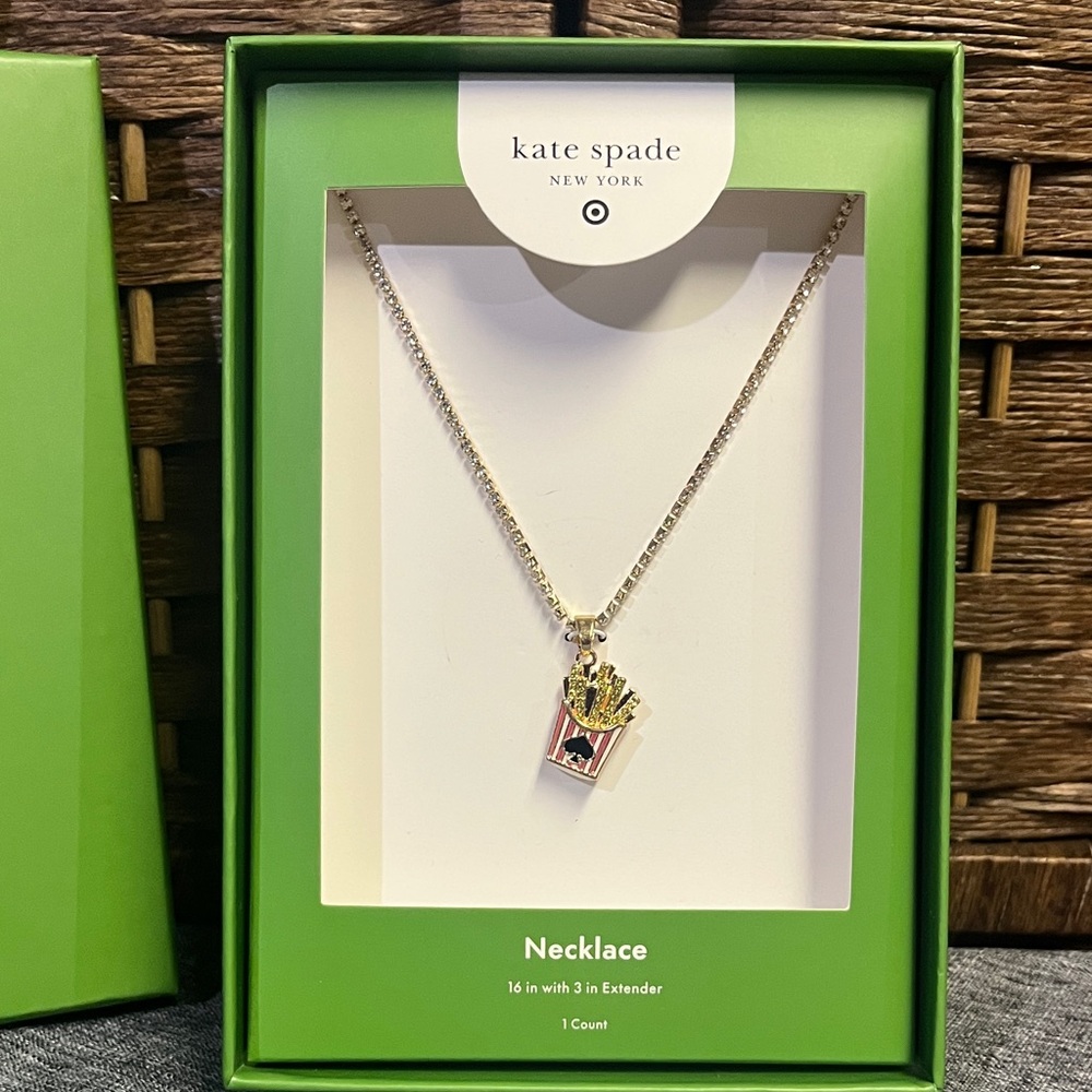 Kate Spade Target Collection Gold tone Necklace with French Fry Pendant